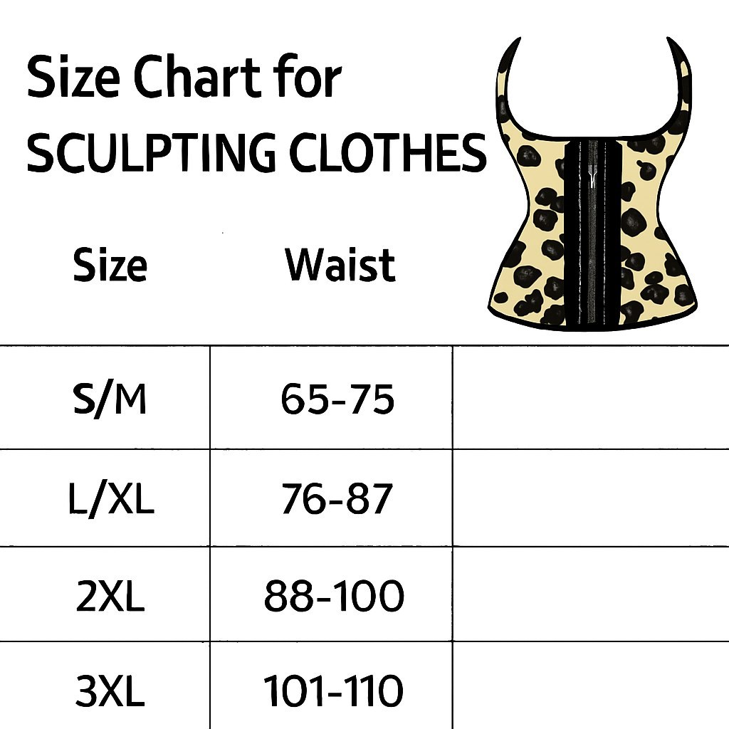 گن ساعت شنی SCULPTING CLOTHES مدل Leopard،لاتکس طبیعی،فرم دهنده کمر و شکم،فنردار،قابل تنظیم