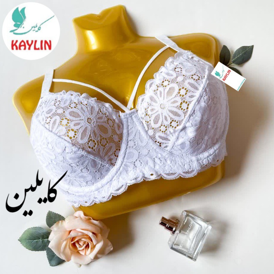 سوتین فنردار گیپوری هارنس دار دوبنده سایز70تا90،سوتین گیپور فنردار