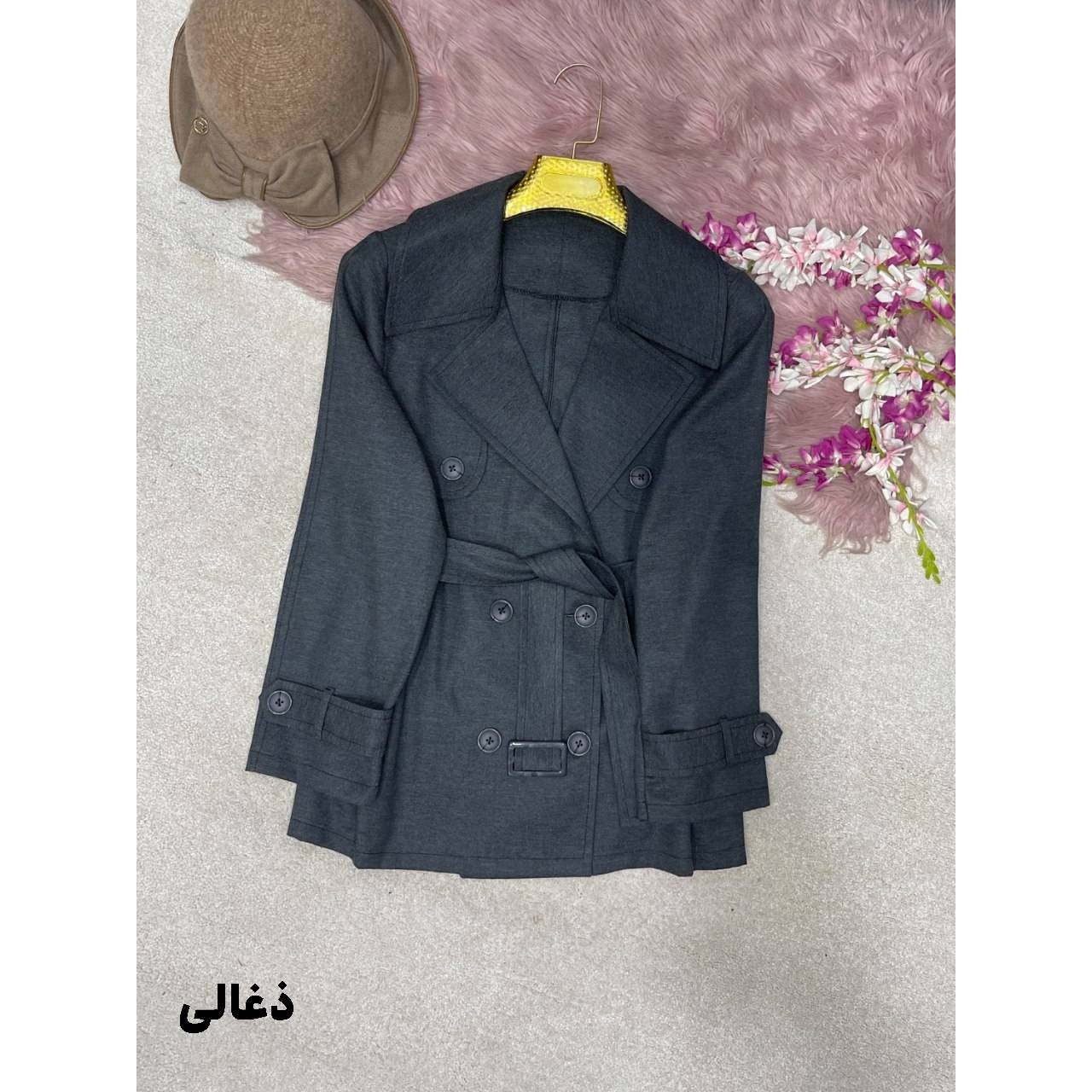 ترنچ کت پاییزه جنس کتان استانبولی ، ترنچ کت کوتاه زنانه ، کت پاییزه زنانه بدون استر ، ترنچ کت بدون استر