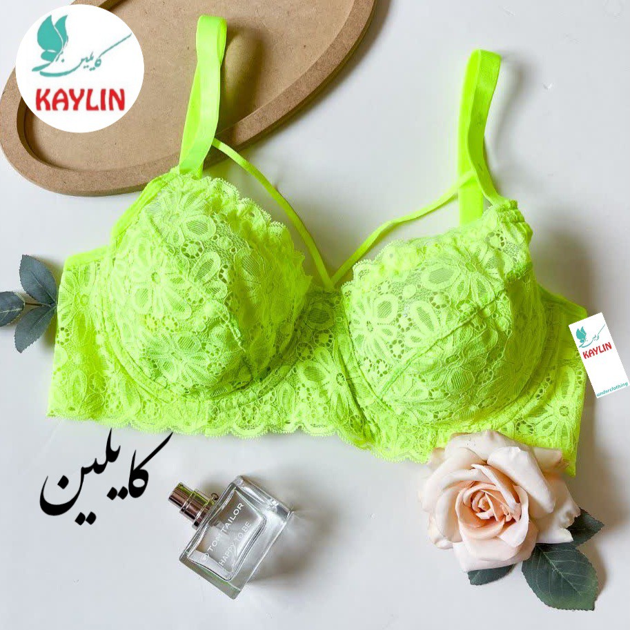 سوتین فنردار گیپوری هارنس دار دوبنده سایز70تا90،سوتین گیپور فنردار