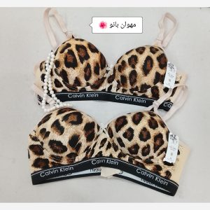 سوتین اسفنجی (اسفنج نازک) پلنگی کش اسپرت سایز75تا90