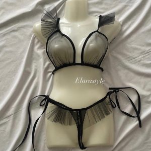 ست عروسکی زنانه توری مشکی