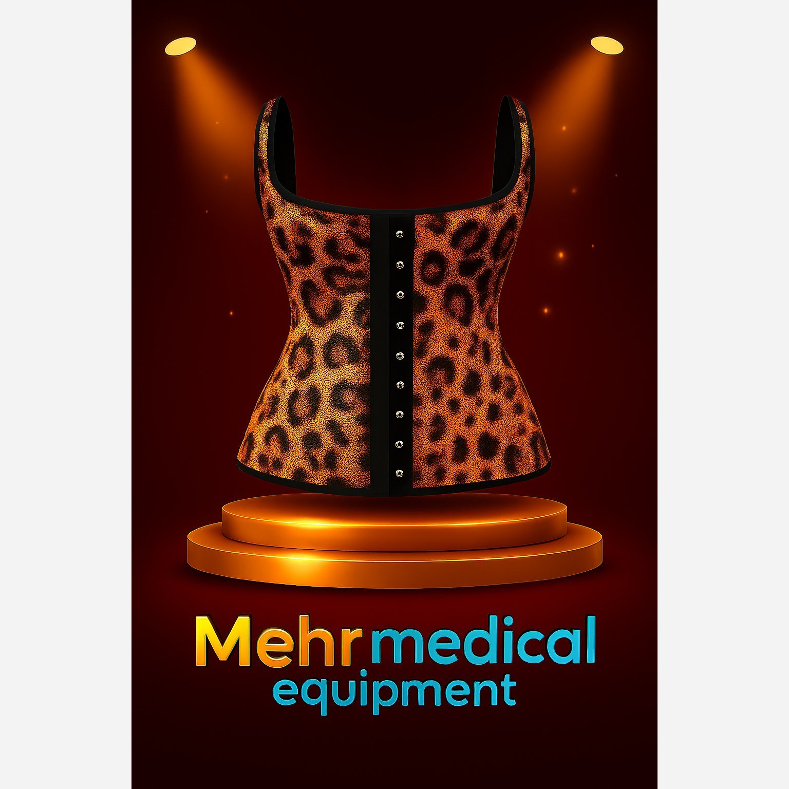 گن ساعت شنی SCULPTING CLOTHES مدل Leopard،لاتکس طبیعی،فرم دهنده کمر و شکم،فنردار،قابل تنظیم