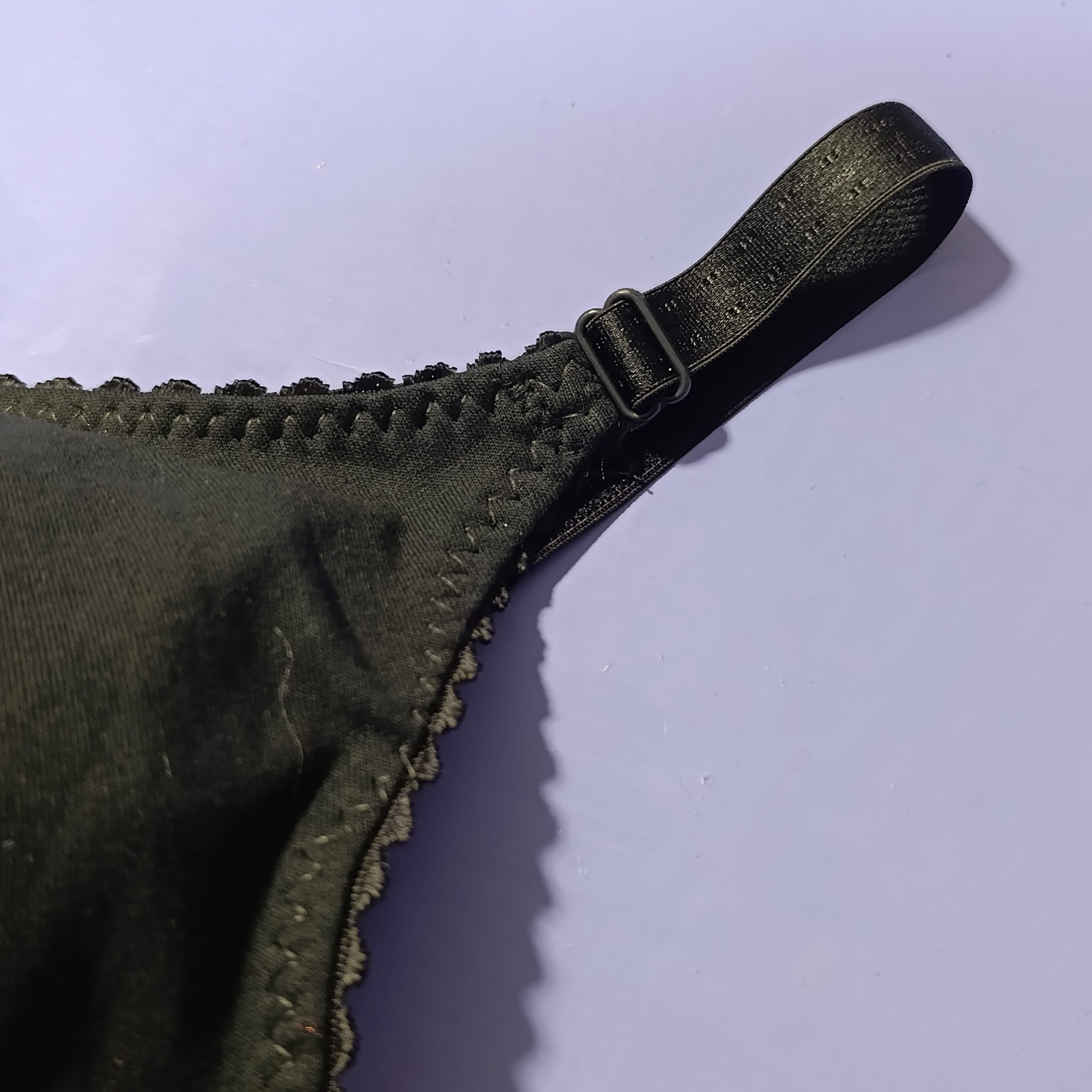 سوتین نخی راحتی دولایه ساده مشکی سایز 60 تا 100 تولیدی مرادخانی