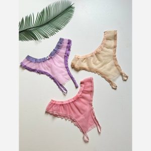 شورت فانتزی زنانه فاقباز شیشه ای بدن نما