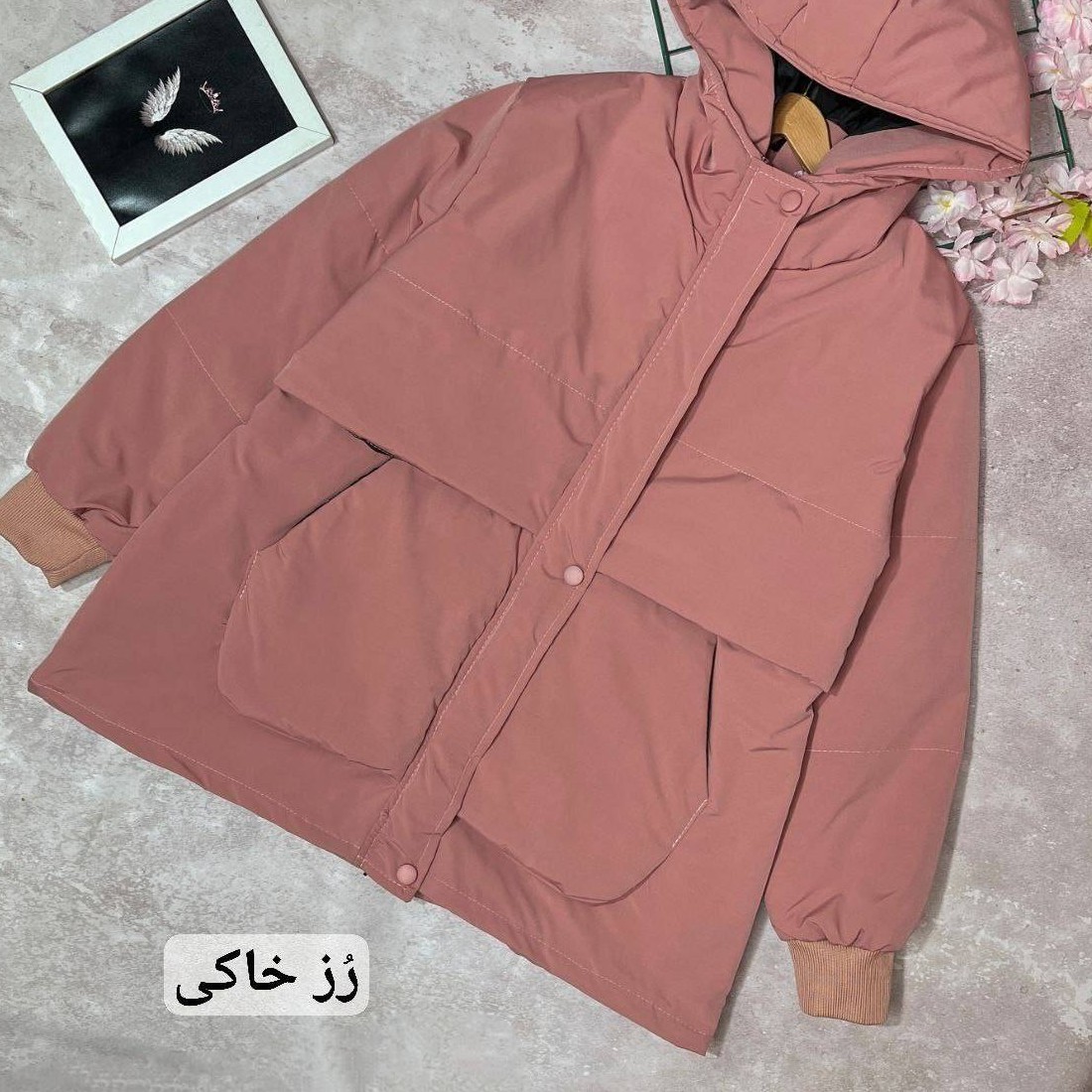 کاپشن زنانه کتان تی سی آستر دار کاپشن بلند زنانه کاپشن ضخیم ارسال رایگان