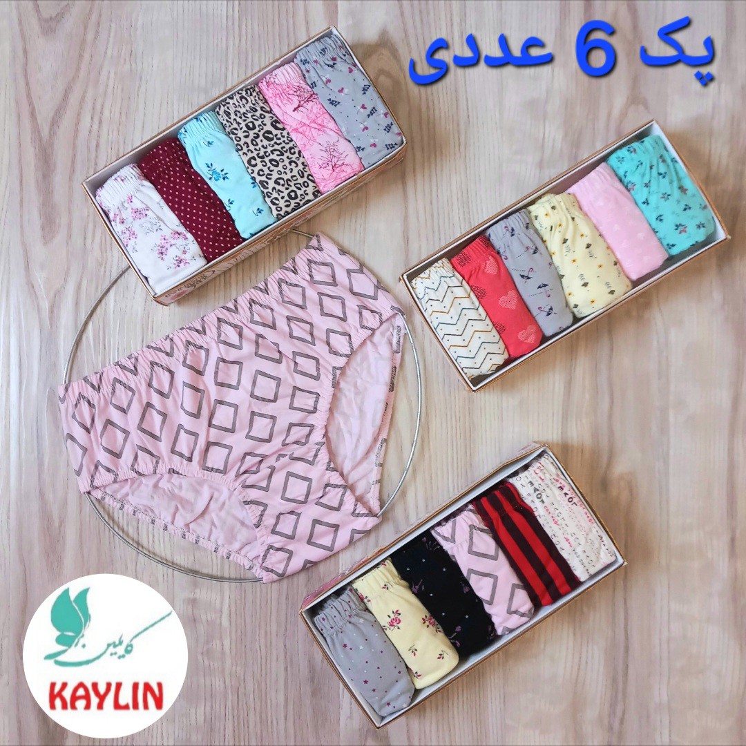 شورت زنانه نخ پنبه لیفه ای(پک6عددی)،شورت نخی زنانه،شورت لیفه ای