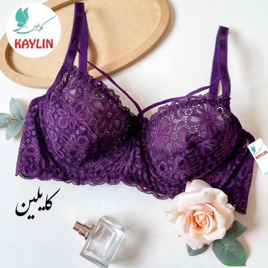 سوتین فنردار گیپوری هارنس دار دوبنده سایز70تا90،سوتین گیپور فنردار