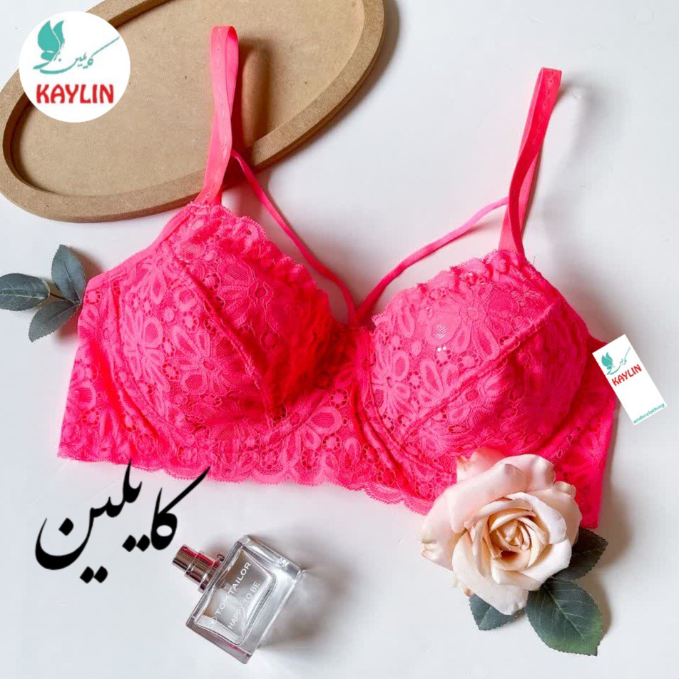 سوتین فنردار گیپوری هارنس دار دوبنده سایز70تا90،سوتین گیپور فنردار