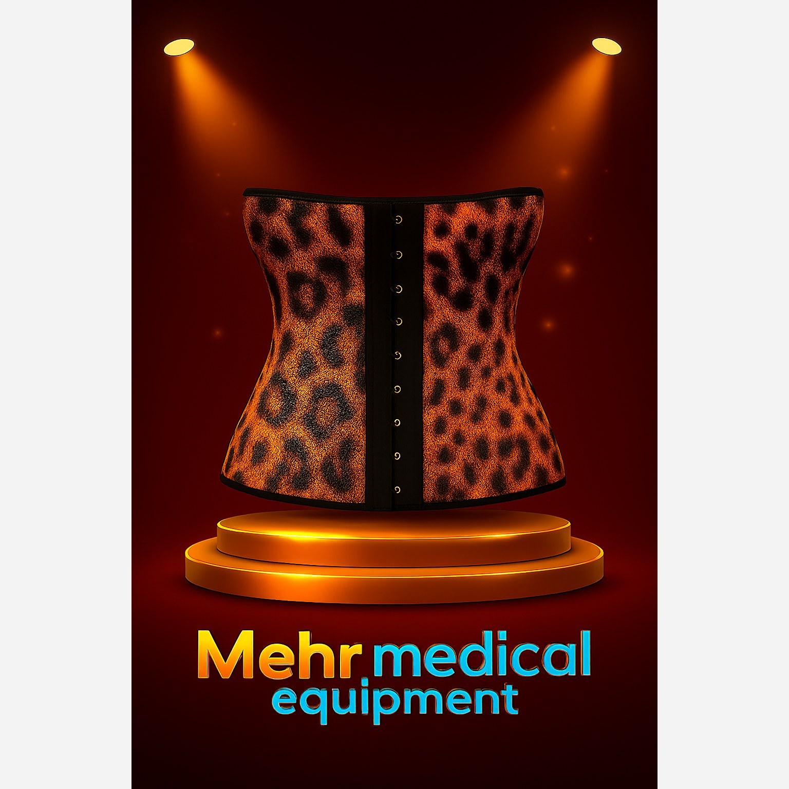 گن ساعت شنی SCULPTING CLOTHES مدل Leopard،لاتکس طبیعی،فرم دهنده کمر و شکم،فنردار،قابل تنظیم