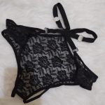 شورت فانتزی پشت باز کمر ضربدری فری سایز 38 تا 42 فقط یک عدد رنگ مشکی موجوده