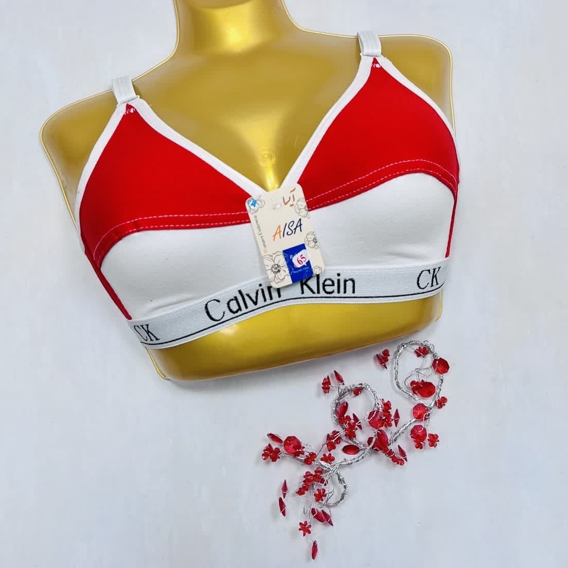 سوتین زنانه کش پهن ck سایز 70 تا 85 دولایه نخ پنبه نرم و لطیف و خنک
