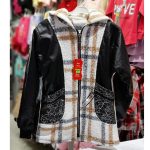 کاپشن پرطفدار دخترانه تو کرکی ضخیم چرمی ترکیبی بلند(65 تا 90)