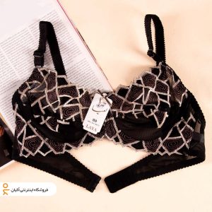 سوتین فنردار گیپور گلدوزی لعیا طلایی