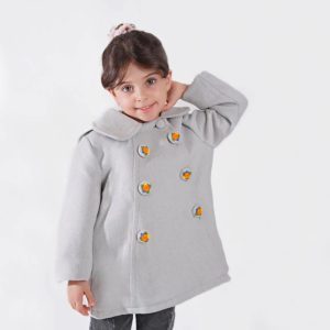 پالتو بچگانه فوتر کلاه دار داخل آستر دار دخترانه