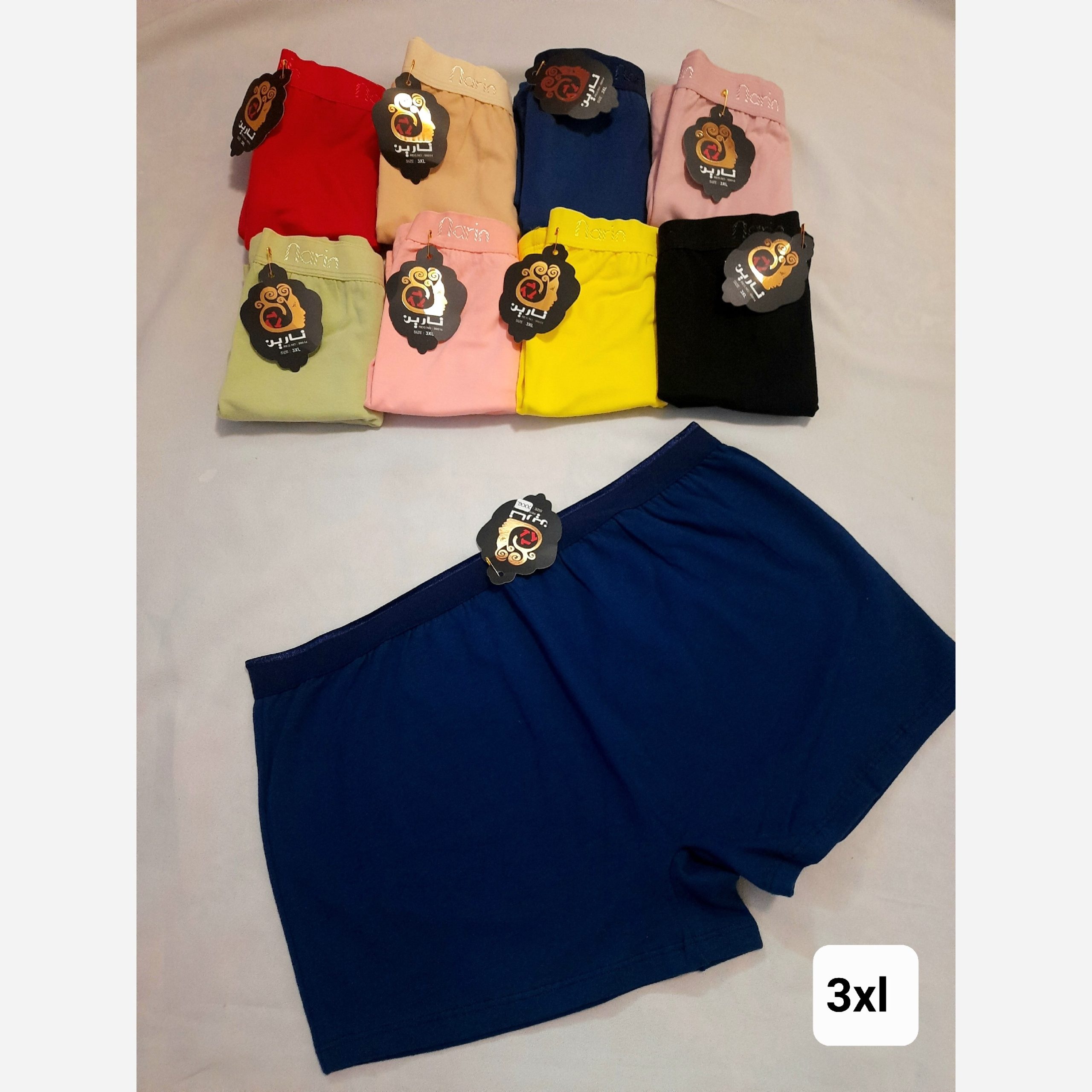 شورت پادارسایزبزرگ نارین شورت پادارزنانه 3xlشورت پادارنخی زنانه شورت پادار 3xl زنانه نارین شورت کتان پادار دربرناشاپ